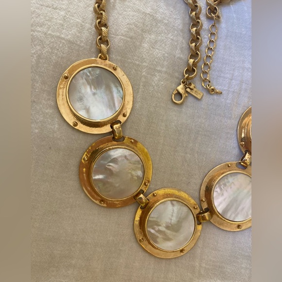 Kate Spade NY All Aboard Mother of Pearl Gold Plated Necklace Cruise Vacation - Picture 8 of 15